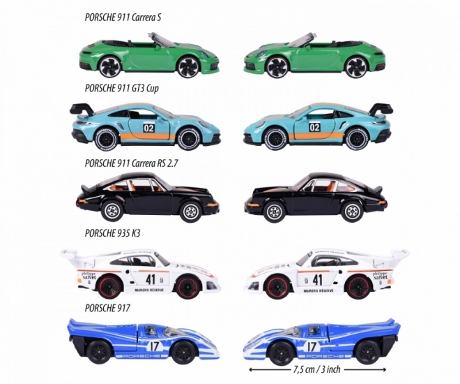 Majorette Porsche Motorsport Coffret cadeau 5 pcs