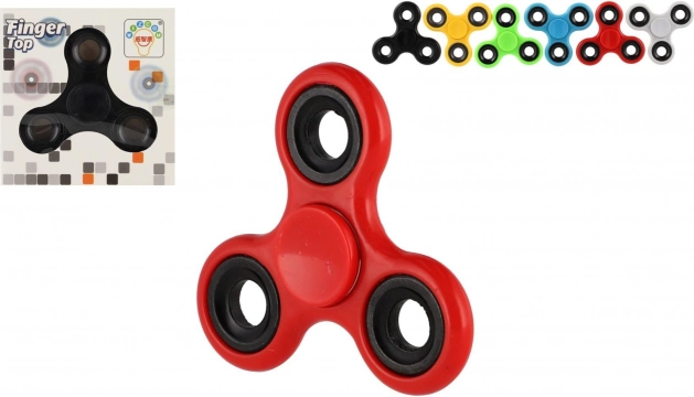 fidget spinner métal–plastique 7 cm, assortiment de couleurs