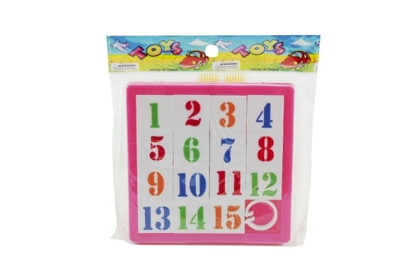 Casse-tête à déplacer en plastique 8x8cm, 4 couleurs assorties dans un sac