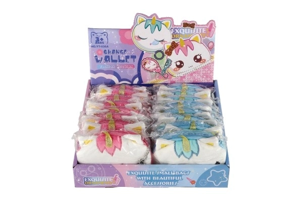Portefeuille en daim de licorne pour fille avec accessoires pour cheveux