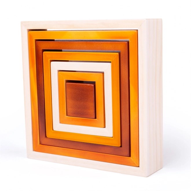 Carrés en bois empilables Bigjigs Toys pour enfants