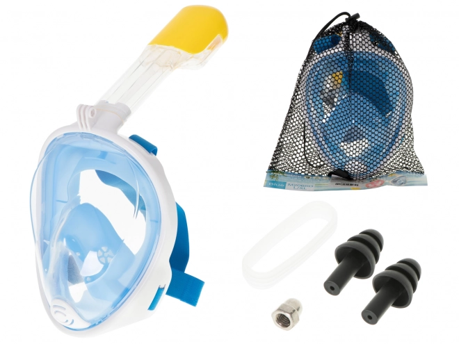Masque facial pliable avec tuba L/XL bleu
