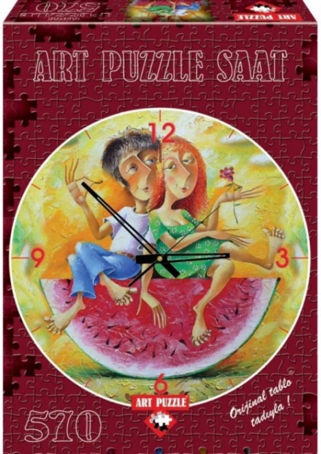 Puzzle horloge - Nous aimons le rouge (570 pièces)