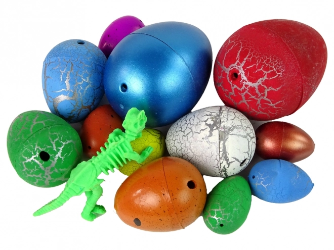 Oeuf de dinosaure croissant 12 pièces. Différentes tailles