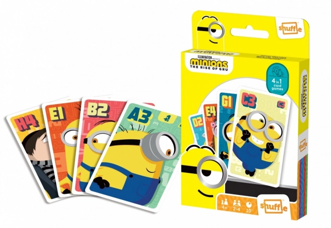 Jeu de cartes Shuffle Fun 4 en 1 Minions : Entrée Gru