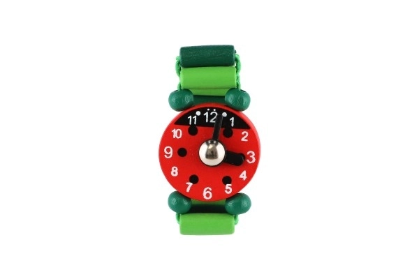 Montre en bois bracelet 7cm mélange de types / couleurs avec support