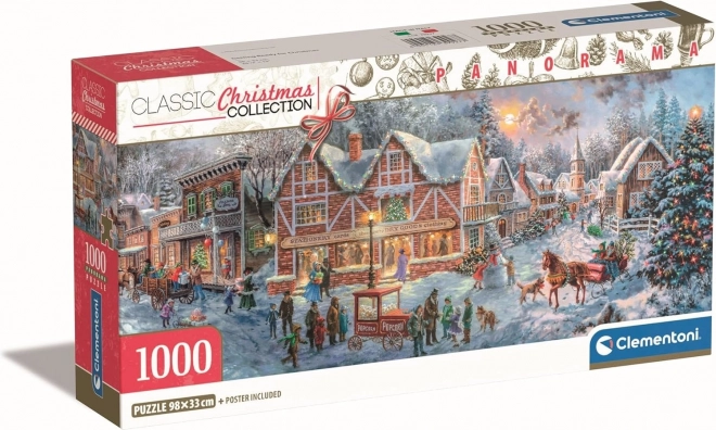CLEMENTONI Puzzle panoramique Collection de Noël : Préparation pour Noël 1000 pièces
