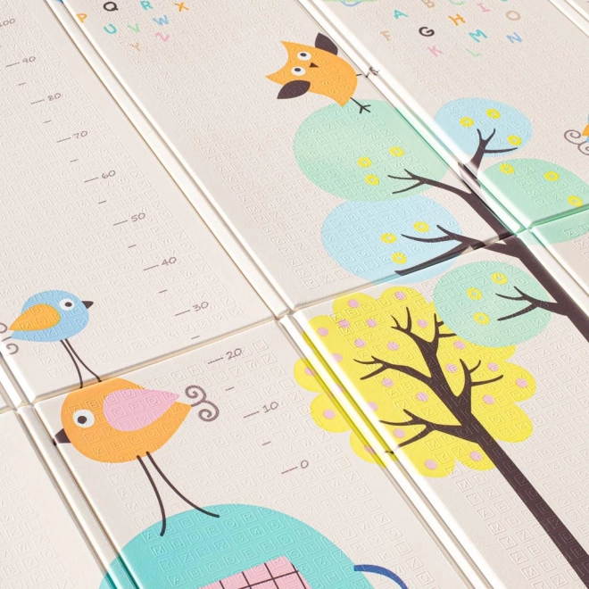 Tapis éducatif pliable en mousse à double face 179x198 éléphants/images