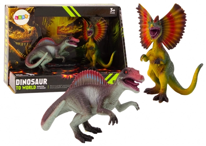Ensemble de Figurines Dinosaures Spinosaurus Dilophosaurus Set 2el