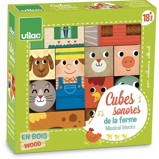 Vilac Blocs sonores en bois Ferme