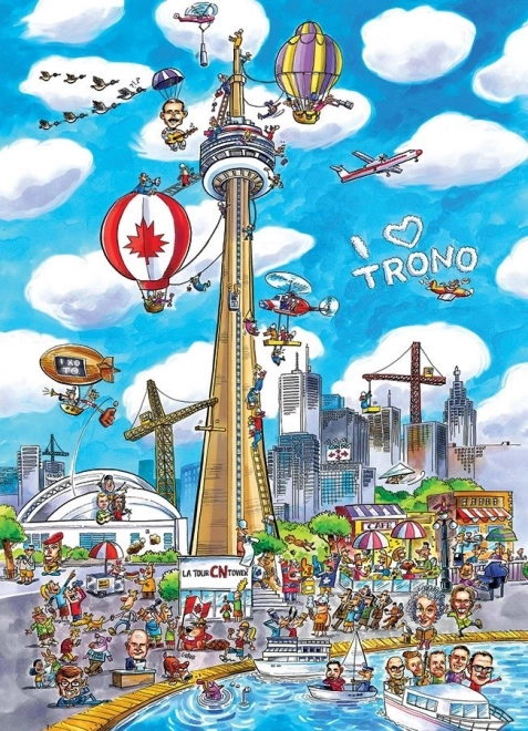 Puzzle DoodleTown : Toronto 1000 pièces