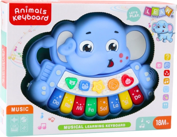 Piano interactif Éléphant Bleu – Mélodies, Gammes, Sons d'animaux