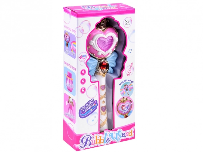 Baguette magique rose avec bulles