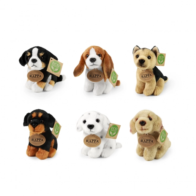 Chien en peluche assis mix 12 cm ÉCOLOGIQUE