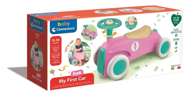 CLEMENTONI Trotteur BABY Ma première voiture rose (Play For Future)