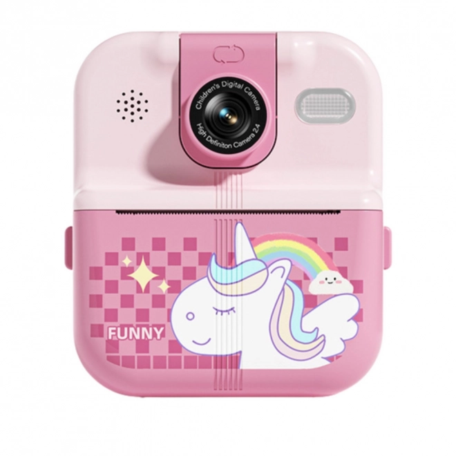 Appareil photo instantané avec imprimante thermique Licorne rose