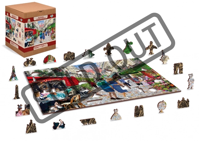 Puzzle en bois de la ville Bistro parisien 2 en 1, 505 pièces EKO