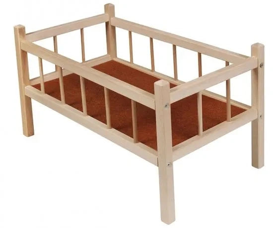 Lit de poupée en bois