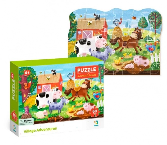 Puzzle DODO Animaux : Aventures à la campagne 60 pièces
