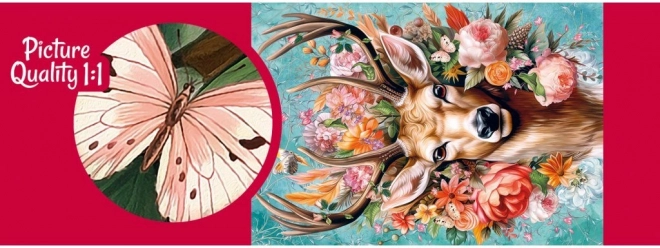 Puzzle cerf dans les fleurs 1000 pièces
