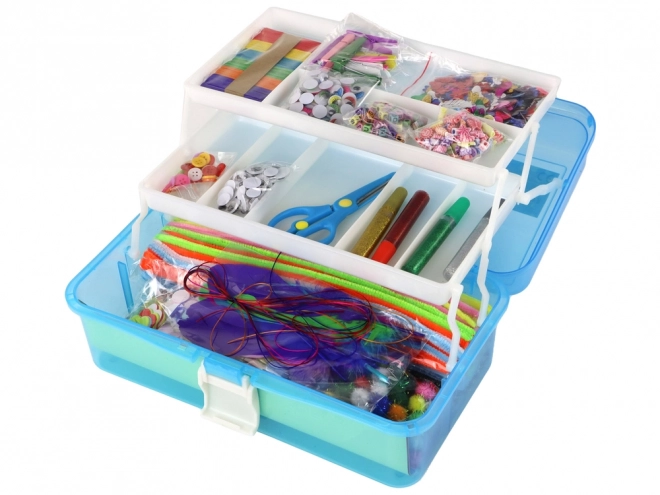 Valise extensible bleue Kit artistique créatif DIY