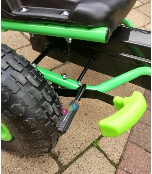 Kart à pédales pneumatique + Pneus gonflables + Siège réglable – Verte
