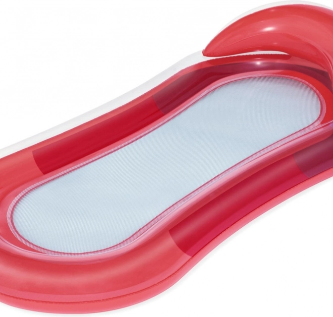 Matelas gonflable rouge avec fond en filet