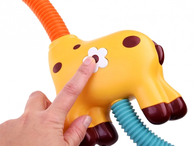 Girafe de bain joyeuse avec effet de douche aquatique