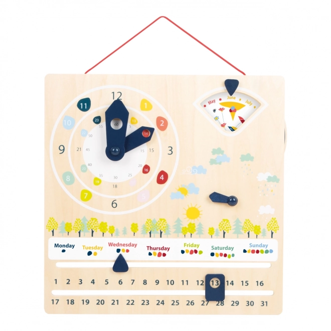 Calendrier didactique Small Foot avec horloge