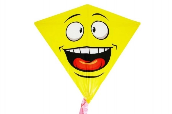 Cerf-volant smiley en plastique 68 × 73 cm