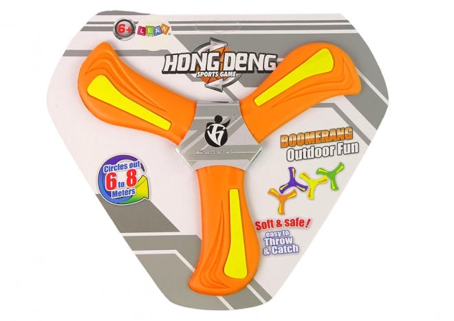 Disque volant boomerang orange pour enfants