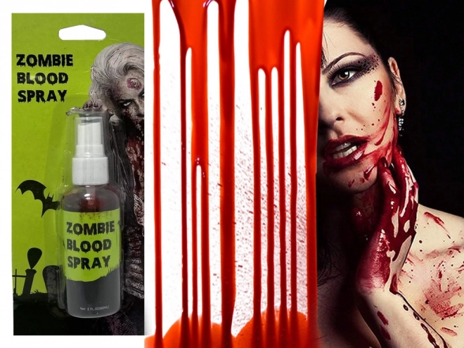 Spray d'Halloween avec faux sang
