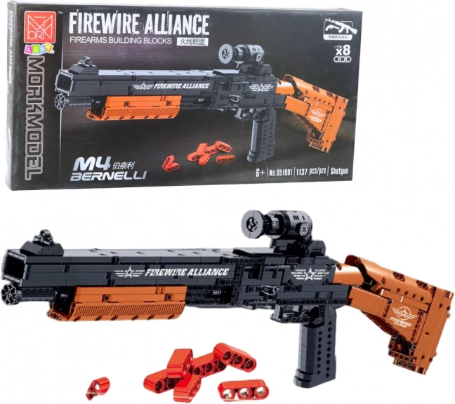 Kit de construction carabine M4 BERNELLI avec fonction de tir – 1137 pièces