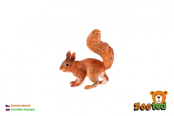 Écureuil commun en plastique 9cm en sachet