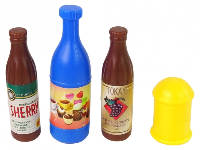Ensemble de Nourriture en Plastique 30 pcs avec Fruits et Frites