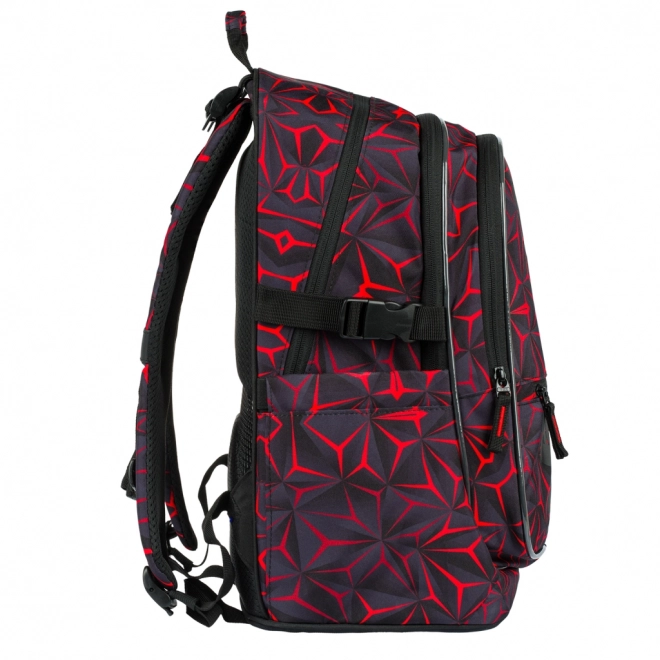 Sac à dos scolaire Baagl Core Red Polygon