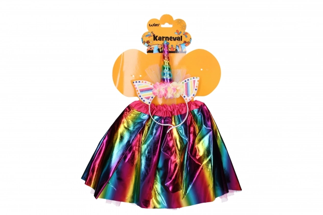 Ensemble de carnaval - licorne colorée