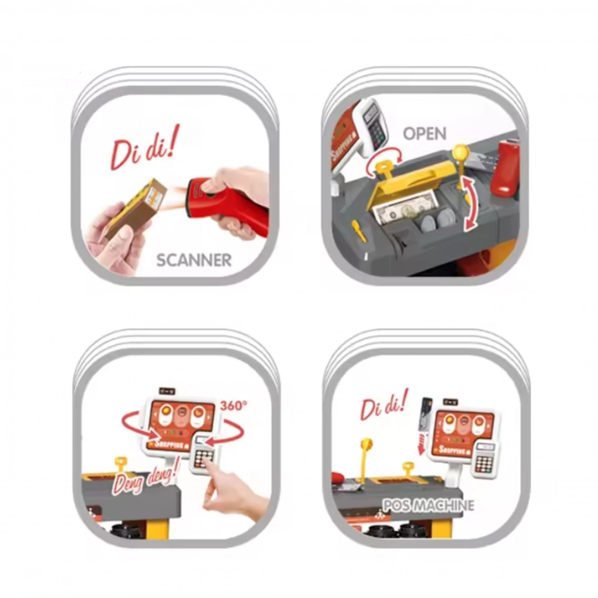 Supermarchés interactifs pour enfants avec accessoires