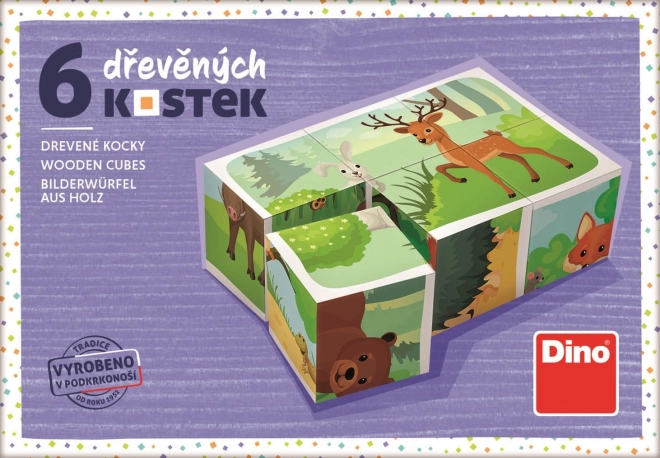 Dino Blocs de bois Animaux de la forêt