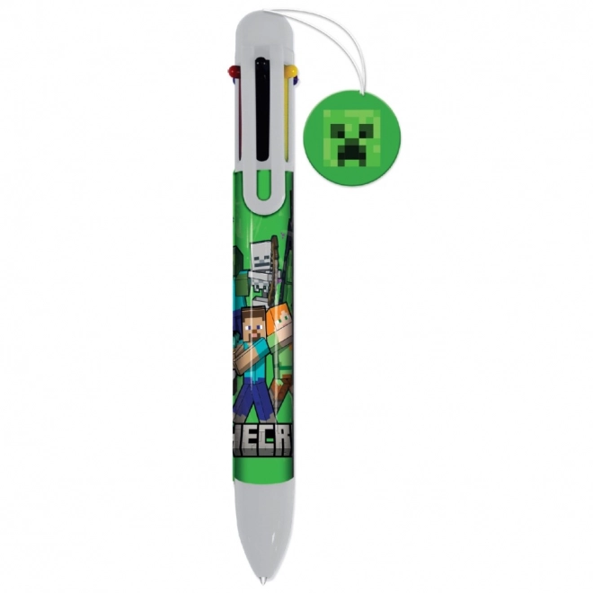Stylo coloré Minecraft avec pendentif