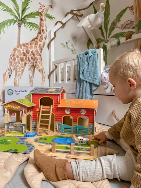 Mega Ferme figurines d'animaux étable et poulailler 18 pcs