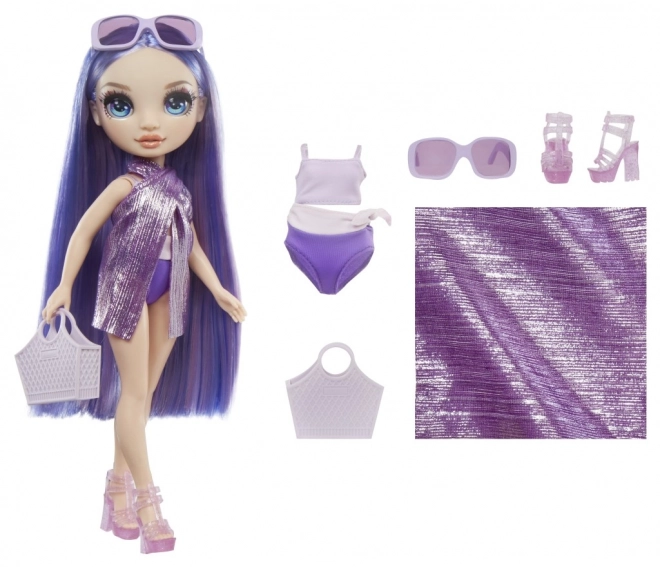 Poupée de Mode Rainbow High en maillot de bain - Violet Willow