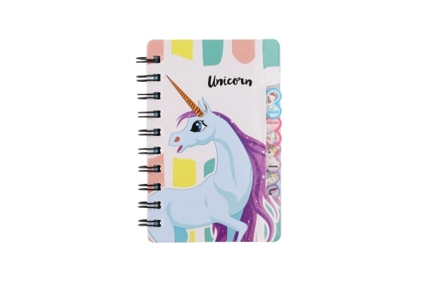 Bloc-notes avec motif de licorne