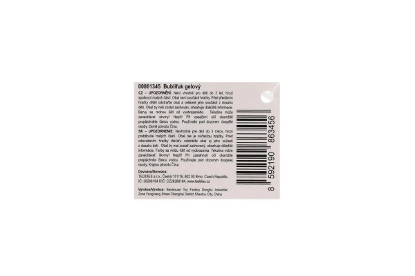 Mini bublifuk 5 ml gel blanc mariage 10,5 cm