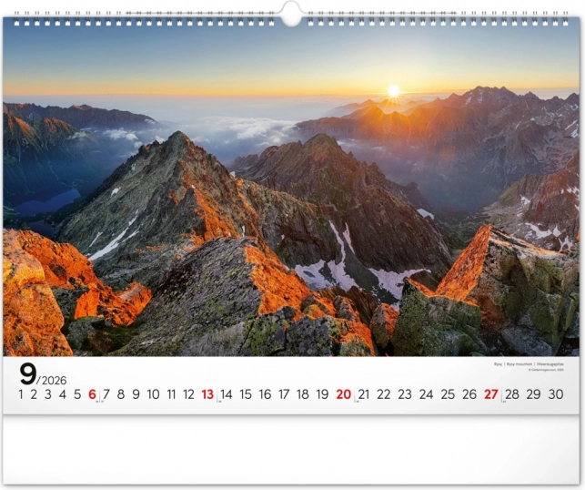 Calendrier mural Magiques Tatras 2026