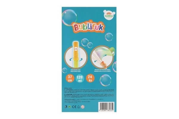 Tube bâton à bulles 120 ml 37cm 2 couleurs 24 pièces en boîte