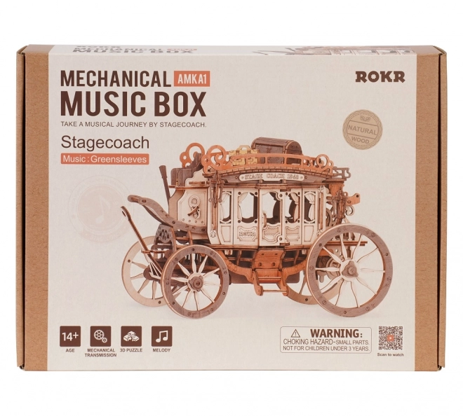 RoboTime 3D puzzle boîte à musique Diligence