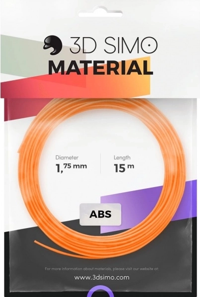Filament ABS II pro pour stylo 3D et impression 3D – kit 15 m (orange, noir, blanc)
