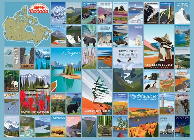 Puzzle COBBLE HILL Parcs nationaux et réserves du Canada 1000 pièces
