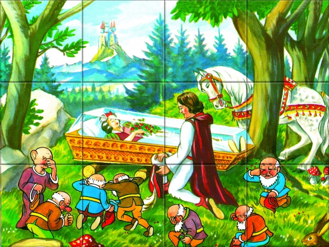 Cubes Kubus Blanche-Neige bois 12 pièces dans une boîte 16x12x4cm